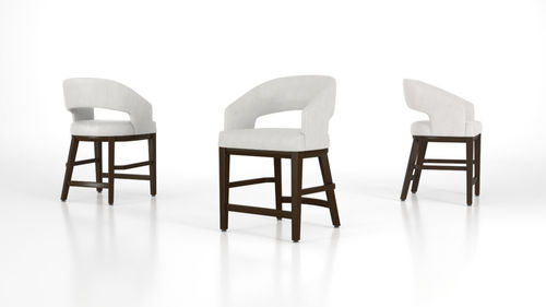 Taburete de comedor - Novara Counter - Kwalu - con respaldo