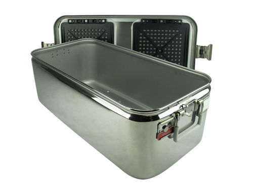 Contenedor de esterilización para instrumental - BE024  - MEDLANE - de acero inoxidable / perforado