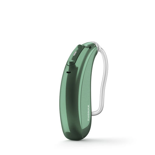 Prótesis auditiva BTE, open fit - Sky L-PR - Phonak - con bobina telefónica / bluetooth® / pediátrica