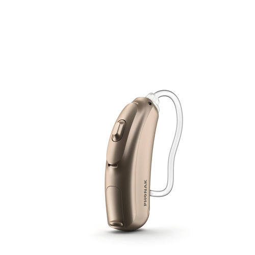 Prótesis auditiva mini BTE, open fit - Vitus+ M - Phonak - con bobina telefónica / estanca