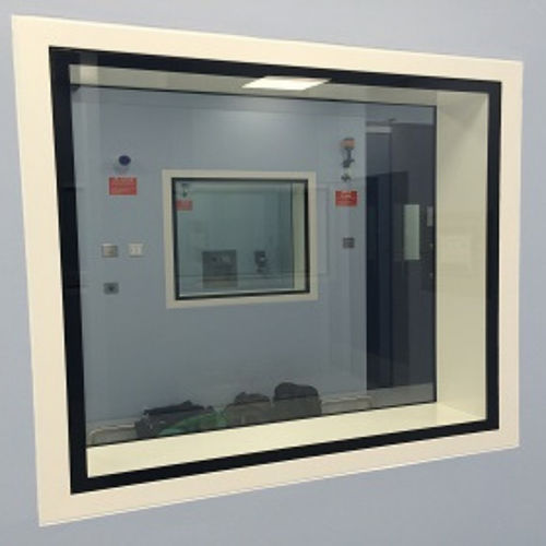 Ventana para sala blanca - Dortek - fija / de cristal opaco