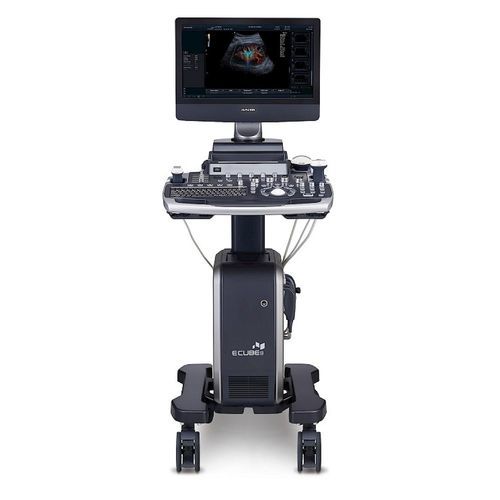 Ecógrafo con soporte - E-CUBE 8 LE - Alpinion Medical Systems - para ecografía polivalente / doppler-color / 21 pulgadas