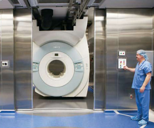 Puerta con blindaje RF - IOSD - ETS Lindgren - para centro sanitario / para resonancia magnética / corredera