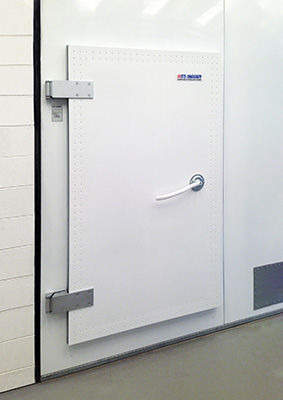 Puerta con blindaje - RFD-60 - ETS Lindgren - para centro sanitario / abatible