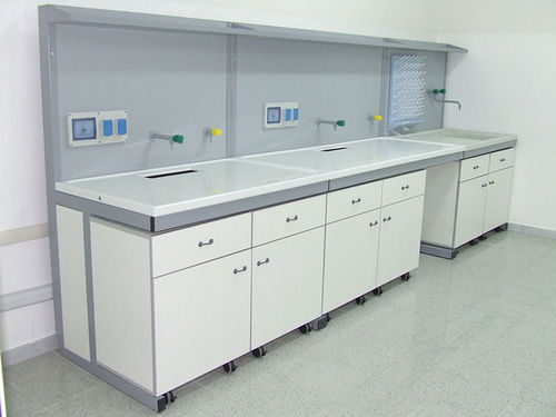 Plataforma de trabajo de laboratorio - Asepsi Labsteel® - SHD Italia - con cajón / con fregadero / de poliuretano