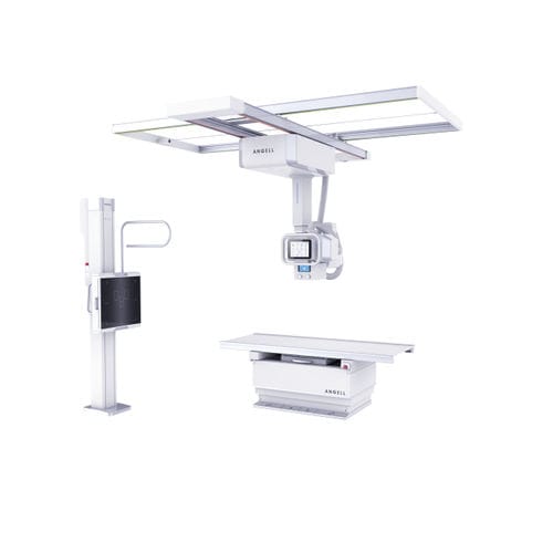 Sistema de radiografía digital - WR - Angell Technology - para radiografía polivalente / con Bucky en el suelo / con brazo portatubos telescópico de techo