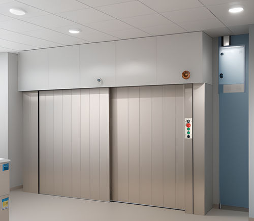 Puerta de protección radiológica - DIB Radioprotection - para radioterapia / para medicina nuclear / corredera