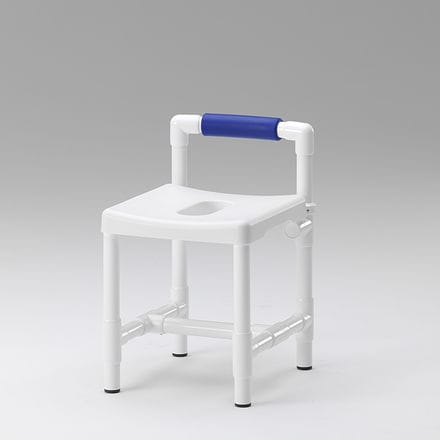 Taburete de ducha con apertura higiénica - DH 49 RL - RCN Medizin - con respaldo