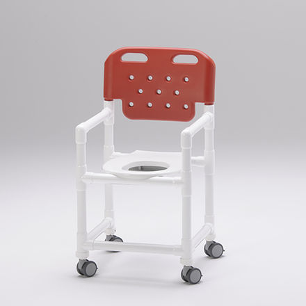 Silla de ducha con reposabrazos - SC 200 - RCN Medizin - con ruedas / con apertura higiénica / con respaldo