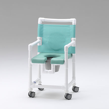 Silla de ducha con reposabrazos - SCC 250 PP - RCN Medizin - con ruedas / con reposapiés / con apertura higiénica
