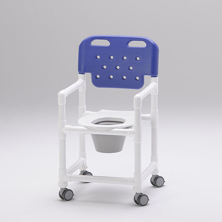 Silla de ducha con reposabrazos - SCC 200 - RCN Medizin - con ruedas / con apertura higiénica / con cubo