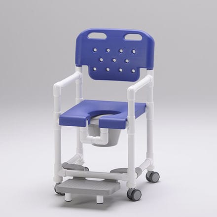 Silla de ducha con reposabrazos - SCC 200 BS FT - RCN Medizin - con ruedas / con apertura higiénica / con cubo