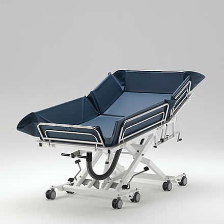 Camilla de ducha de altura variable - UDW 4500 XXL VRW - RCN Medizin - bariátrica