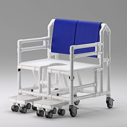Silla de ducha con reposabrazos - SCC 250 XXXL DSP 400 2ASAOS 2MFTOS 2PR STE - RCN Medizin - con ruedas / con respaldo / bariátrica