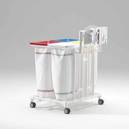 Carro para bolsas para ropa sucia - SLH 024 B FP ESP 2HSP ATS - RCN Medizin - de hospital / de transporte / 4 bolsas