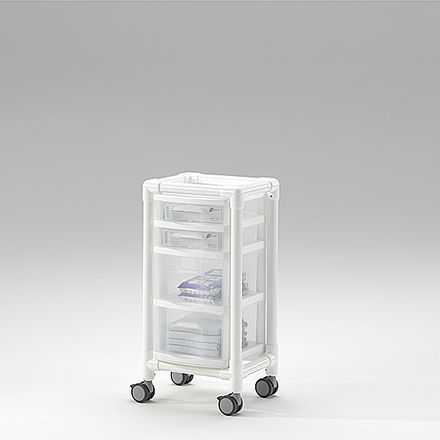 Carro para bolsas médico - KTW 100 - RCN Medizin - de transporte / multifunción / 4 cajones