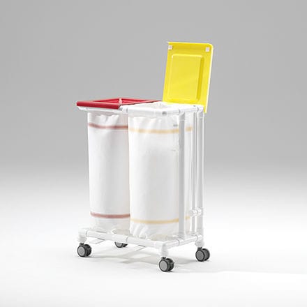 Carro para bolsas para ropa sucia - SLH 022 FP - RCN Medizin - médico / de transporte / 2 bolsas