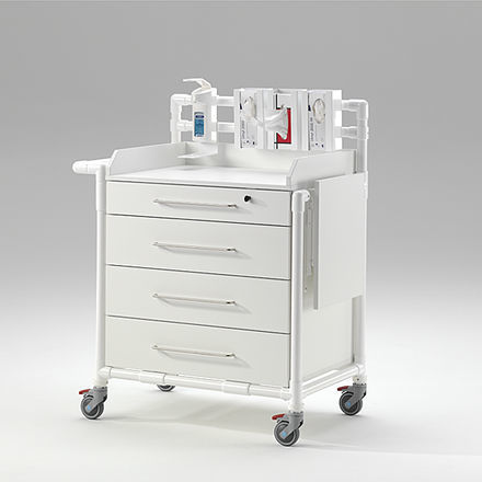 Carro médico - Solution II - RCN Medizin - de uso general / para cuidados / con bandejas