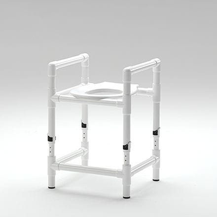 Taburete de ducha con reposabrazos - DH 80 HV - RCN Medizin - sin respaldo / con apertura higiénica / de altura variable