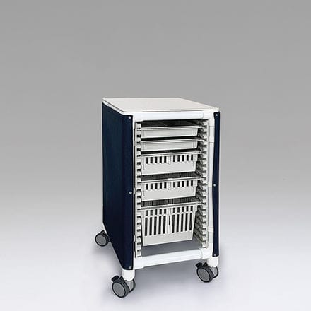 Carro médico - MEW 50 - RCN Medizin - de acero inoxidable / de plástico / con canasta