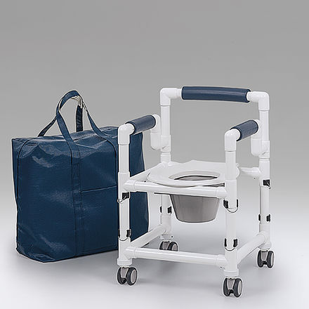 Silla de ducha con reposabrazos - SCC 250 R - RCN Medizin - con ruedas / con apertura higiénica / con respaldo
