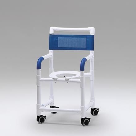 Silla de ducha con reposabrazos - SC 15 Basic - RCN Medizin - con ruedas / con apertura higiénica / con respaldo