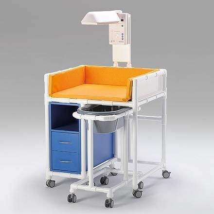 Mueble cambiador con bañera - WK 07 WL - RCN Medizin - biolimpieza / con canastillas / para hospital