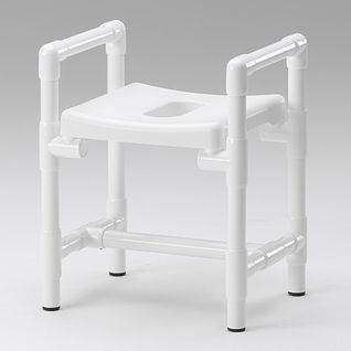 Taburete de ducha con reposabrazos - DH 49 A - RCN Medizin - sin respaldo / con apertura higiénica