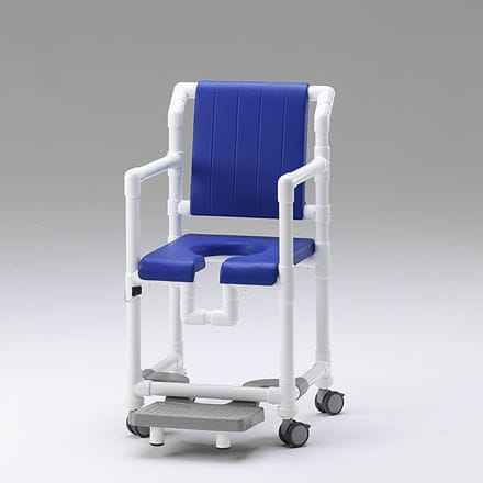Silla de ducha con reposabrazos - SC 100 PPG - RCN Medizin - con ruedas / con apertura higiénica / con respaldo