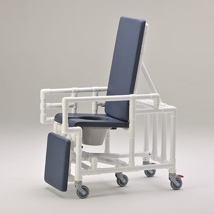 Silla de ducha con respaldo alto - SCC 250 RC - RCN Medizin - con reposabrazos / con ruedas / con reposapiés