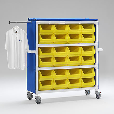 Carro para bolsas para ropa limpia - WT 424 KS - RCN Medizin - médico / de transporte / de almacenamiento