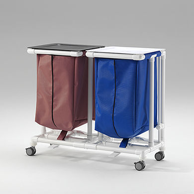Carro para bolsas para ropa sucia - SLX 032 FPX - RCN Medizin - de hospital / con espacio de almacenamiento / 2 bolsas