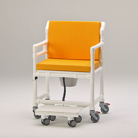 Silla de ducha con reposabrazos - SCC 250 OS D - RCN Medizin - con ruedas / con placa reposapiés deslizante / con apertura higiénica