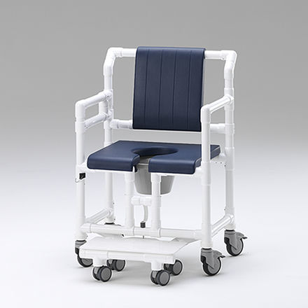 Silla de ducha con reposabrazos - SCC 250 OS PPG - RCN Medizin - con ruedas / con apertura higiénica / con cubo