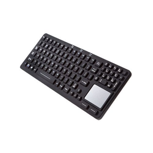 Teclado médico con alfombrilla táctil - EKS-97-TP - IKEY - de caucho de silicona / lavable / USB