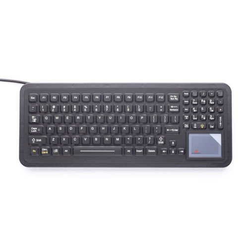 Teclado médico con alfombrilla táctil - SlimKey™ - IKEY - de caucho de silicona / USB