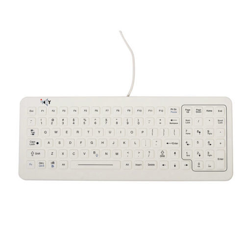 Teclado médico con teclas digitales - SLK-101-FL - IKEY - de silicona / de caucho de silicona / retroiluminado