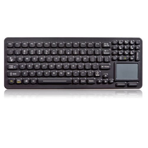 Teclado médico con alfombrilla táctil - SLK-97-TP-BLK - IKEY - de caucho de silicona / USB / hermético