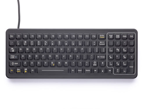 Teclado médico con teclas digitales - SlimKey® - IKEY - de caucho de silicona / desinfectable / USB