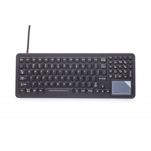 Teclado médico con alfombrilla táctil - SLK-102-TP - IKEY - de caucho de silicona / USB / retroiluminado