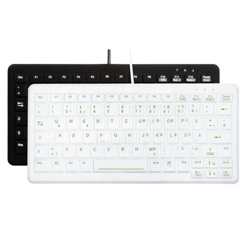 Teclado médico de silicona - AK-C4110 - Active Key GmbH - USB / de higiene / lavable