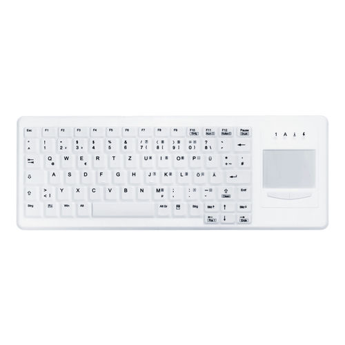 Teclado médico con alfombrilla táctil - AK-CB4400 - Active Key GmbH - de silicona / con retroiluminación LED / desinfectable