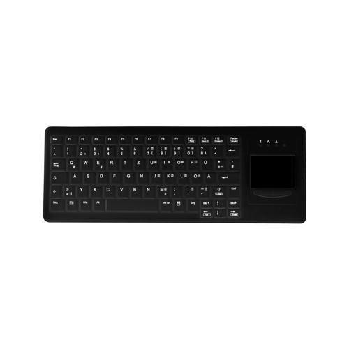 Teclado con alfombrilla táctil - AK-C4400 - Active Key GmbH - de silicona / de higiene / retroiluminado