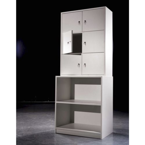 Armario con estante - R-MN-04	 - Cablas - con puerta / blanco / 2 módulos