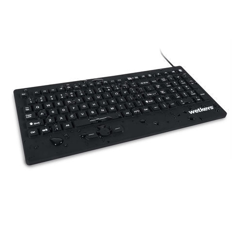Teclado médico con teclas digitales - KBWKRC105SPi-BK - WETKEYS - lavable / USB / impermeable