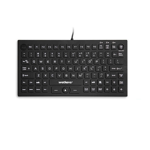 Teclado médico con teclas digitales - KBWKRC89PB-BK - WETKEYS - de silicona / USB / impermeable