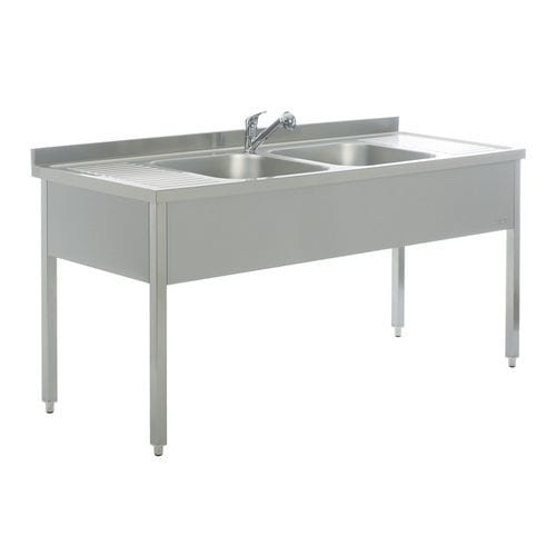 Fregadero quirúrgico 1 unidad - Instrument Washing Sink (Double-Bay) - MIXTA - de acero inoxidable / con cajones
