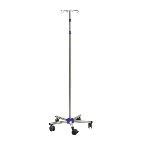Portasueros con ruedas - MSA 4063 - MIXTA - telescópico / con soporte para bomba de infusión / de acero inoxidable