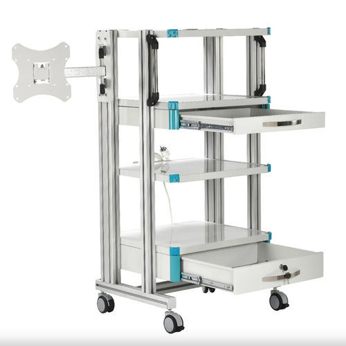 Carro médico - MCTB 1030 - MIXTA - para dispositivos médicos / para transporte / 4 estantes