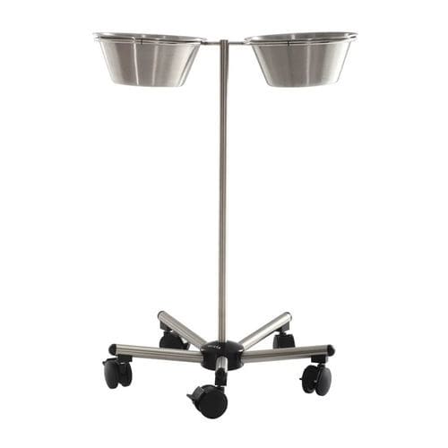 Portacuencos con dos recipientes - MSK 7050 - MIXTA - con ruedas / de acero inoxidable